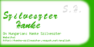 szilveszter hanke business card